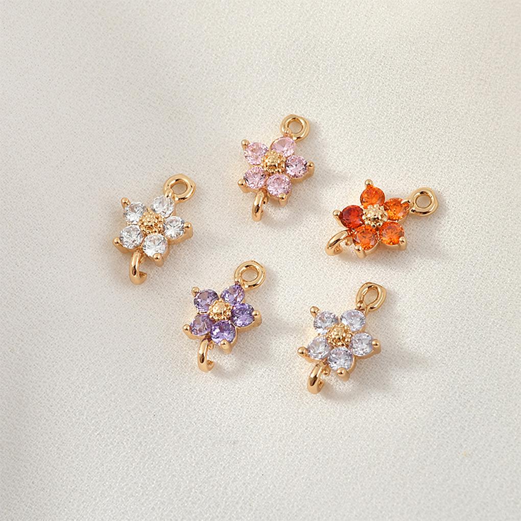 Ожерелье с подвеской в виде цветка из циркония, сделай сам, изящные подвески, ювелирные изделия, рукоделие, фурнитура для заколки, браслета, броши