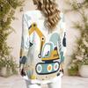 Women Plus Size Long Sleeve Loose Top Metal Ring Neck Detail For Casual Daily Wear