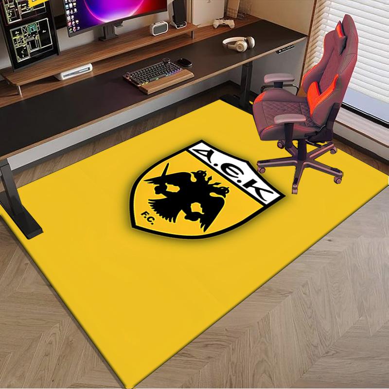 Aek Football Crest Area Rug Office rug, Chair Rug, Decor Carpet Livingroom bedroom Mat, Large Size Fan gifts Christmas gifts