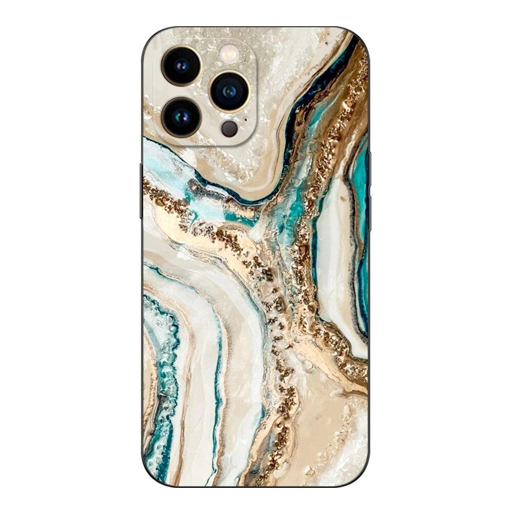 Чехол для телефона с цветным мрамором для iPhone Samsung Galaxy Redmi Xiaomi Oppo OnePlus Note SA 7 8 9 10 11 12 13 14 20 21 22 23 53 54 Pro Max Ultra TPU Soft