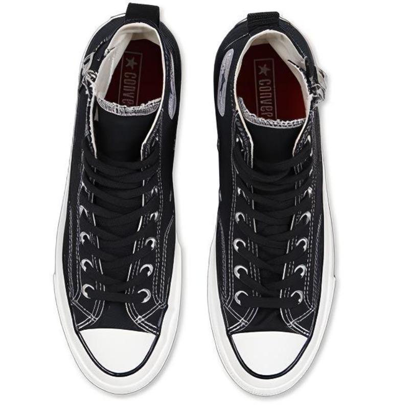 Converse 1970-е годы Молния RiRi Боковая молния Винтажная повседневная Нескользящая Износостойкая Высокие кеды Унисекс Черный