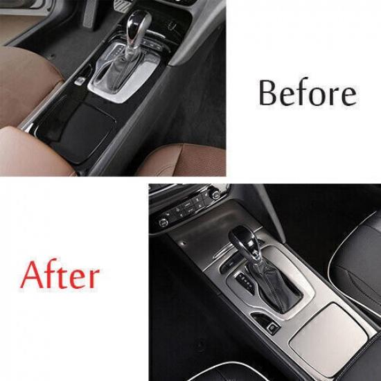 For Buick Regal 2018-2020 Silver Steel Center Console Gear Shift Frame Trim 1PCS