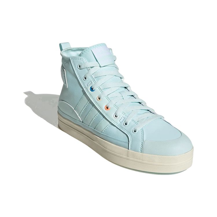 Adidas Neo City Canvas Hi Non-Slip Durable Mid-Top Skate Shoes Unisex Skate Shoes Blue HP9679