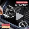 Car Ashtray Texture Ceramic Smokeless With LED Light Ashtray Auto Accessoires For Jeep Renegade Wagoneer Avenger Recon Wrangler MWGHF1