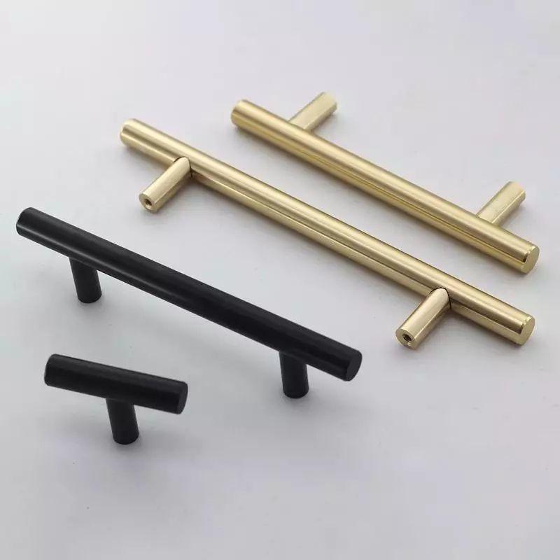 Sleek Cabinet Door Handles In Black Gold And Silver For A Contemporary Look
