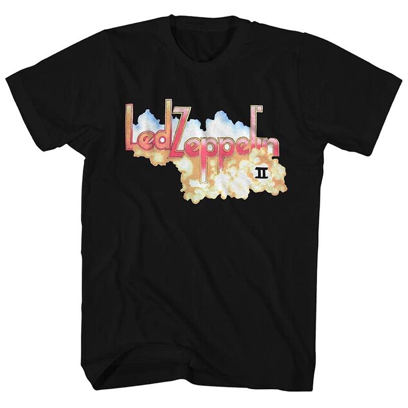 Retro EuropeanAmerican Style Led Zeppelin Punk Rock Band Retro Americanstyle Streetwear Mens and Womens Tshirts