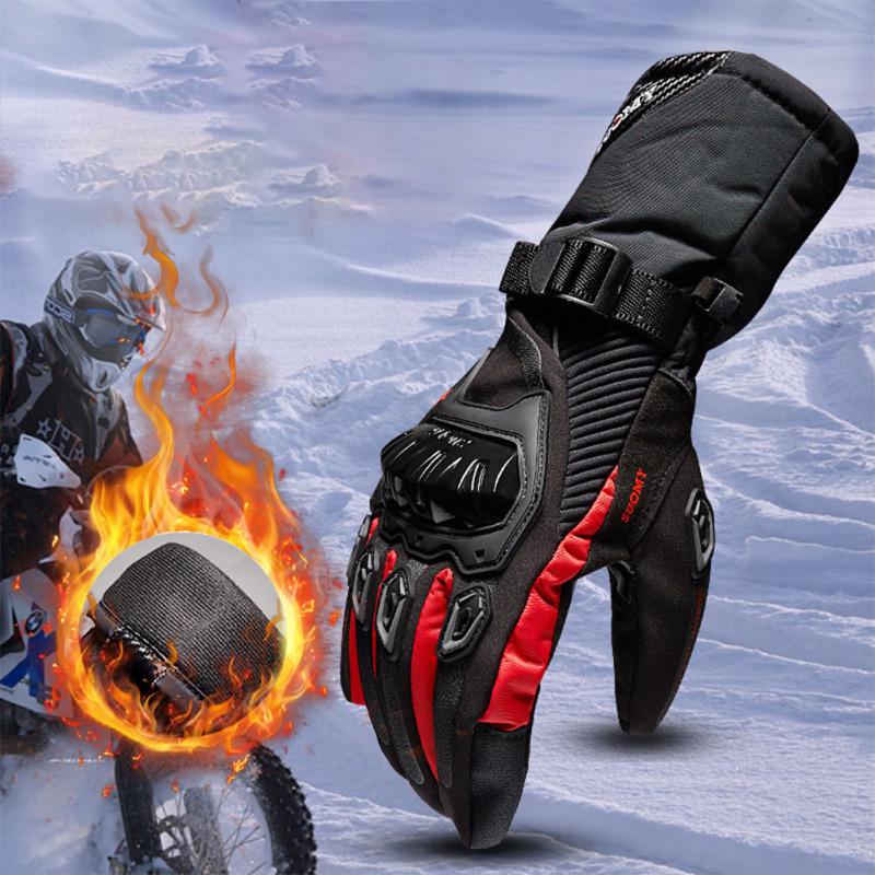 Унисекс ветрозащитные водонепроницаемые перчатки для гонок на мотоциклах, зимние велосипедные перчатки