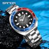 Men's Business Leisure Watch Volcanic Lava Texture Scratch Resistant Glass Waterproof Rotating Bezel Night Light Quartz Wristwatches