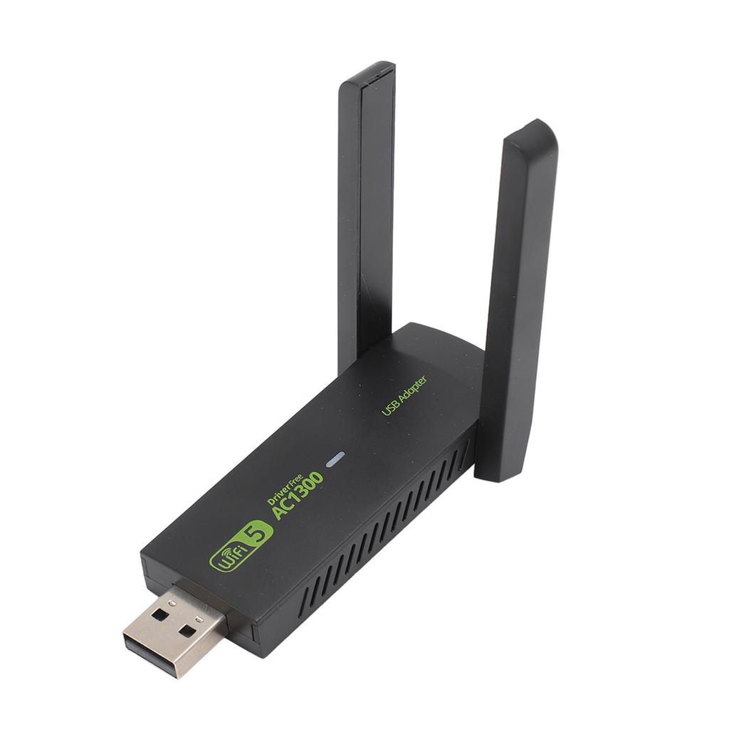Беспроводной USB WiFi адаптер для ПК 1300 Мбит/с Двойные антенны 5 дБи 5G 2.4G WiFi адаптер MU MIMO WiFi донгл для Windows 7 8