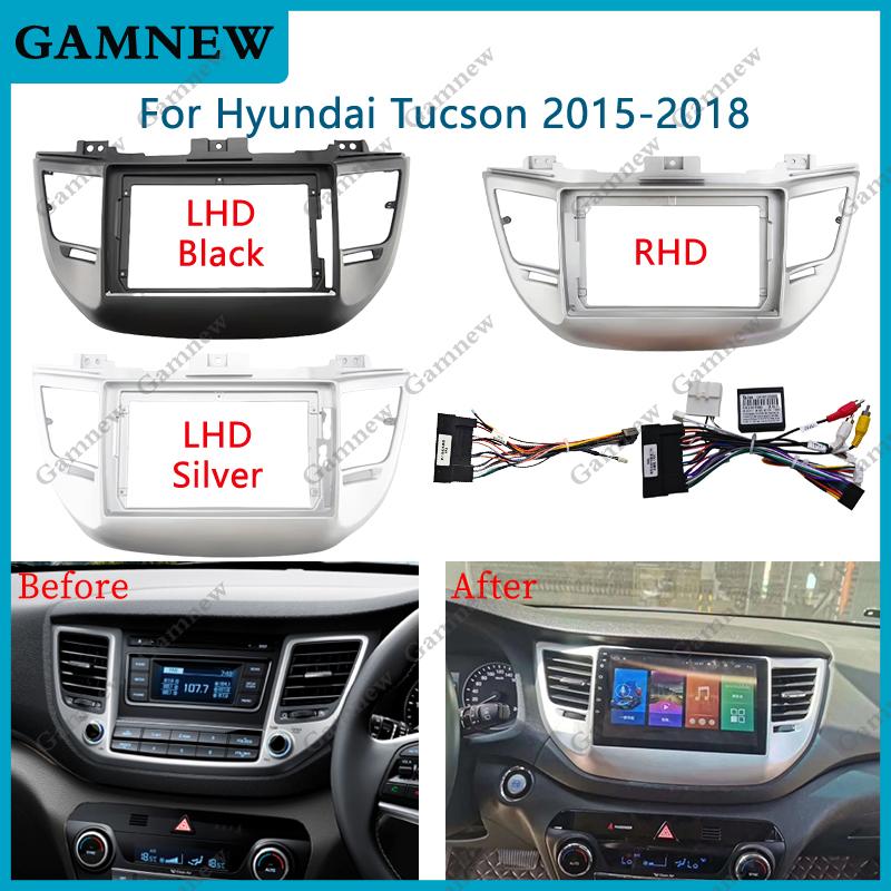 9 Inch Car Frame Fascia Adapter Android Radio Dash Fitting Panel Kit For Hyundai Tucson 2015-2018
