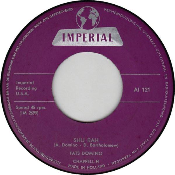 Пластинка 7 дюймов FATS DOMINO - Shu Rah / The Rising Sun AI121 Imperial 1960 Нидерланды Рок Б/у