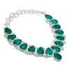 Natural Emerald(Simulated) 925 Sterling Silver Jewelry Necklace 18" V1s85