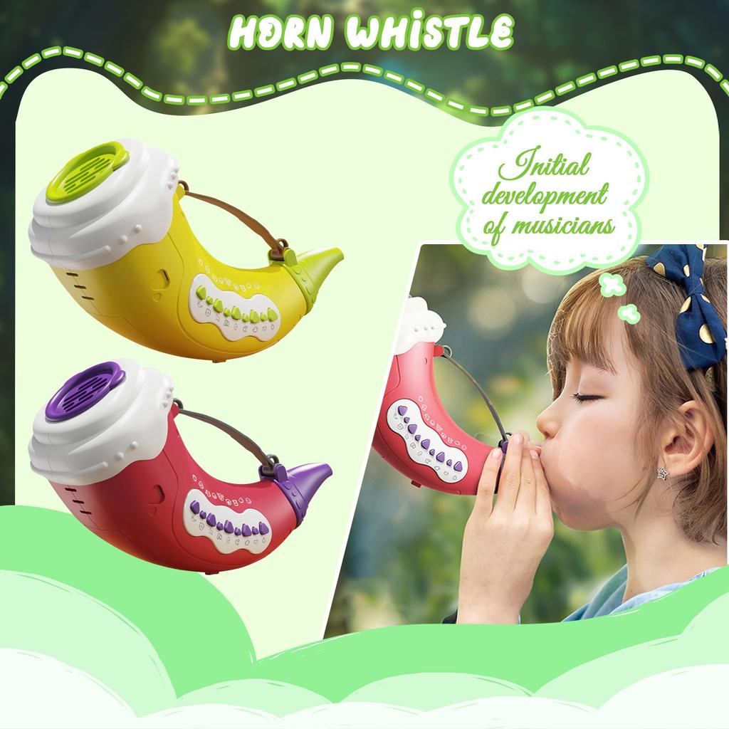 Animal Caller Toys Horn Toys Outdoor Animal Callers Children's Capacity Toys 2 Modes 5 Lights Horn Gifts For Kids(Yellow)