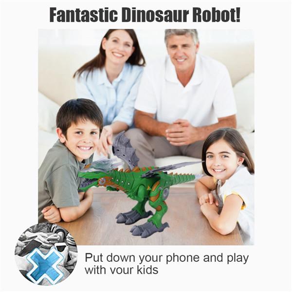 Электрическая игрушка, ходячий спрей, робот-динозавр со световым звуком, механическая модель динозавра, игрушки, детский подарок