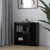 VidaXL Black Display Cabinet 82.5x30.5x80 Cm Engineered Wood 802742