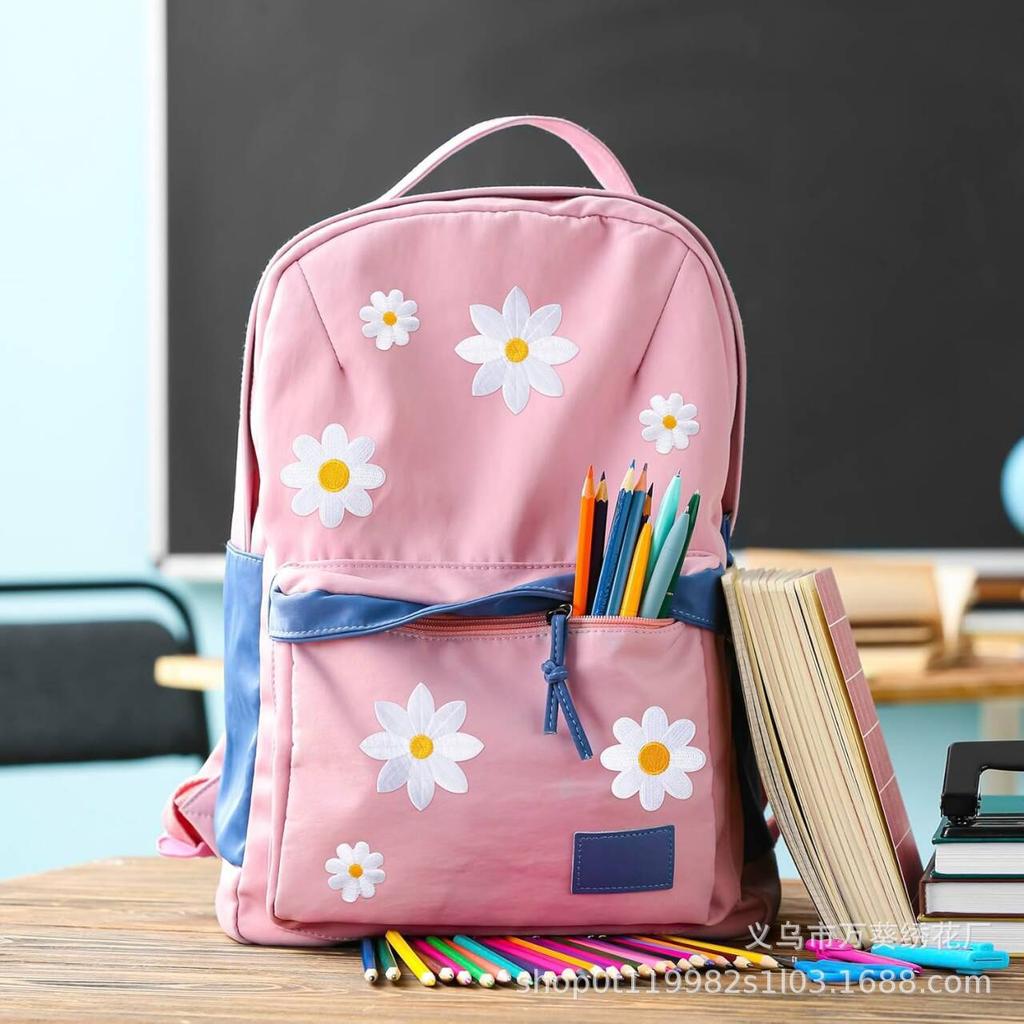 Цветочная вышивка наклейка на ткань сумка украшение компьютерная вышивка этикетка маленькая белая вышивка цветок глава мальчик гладить милый цветок нашивка