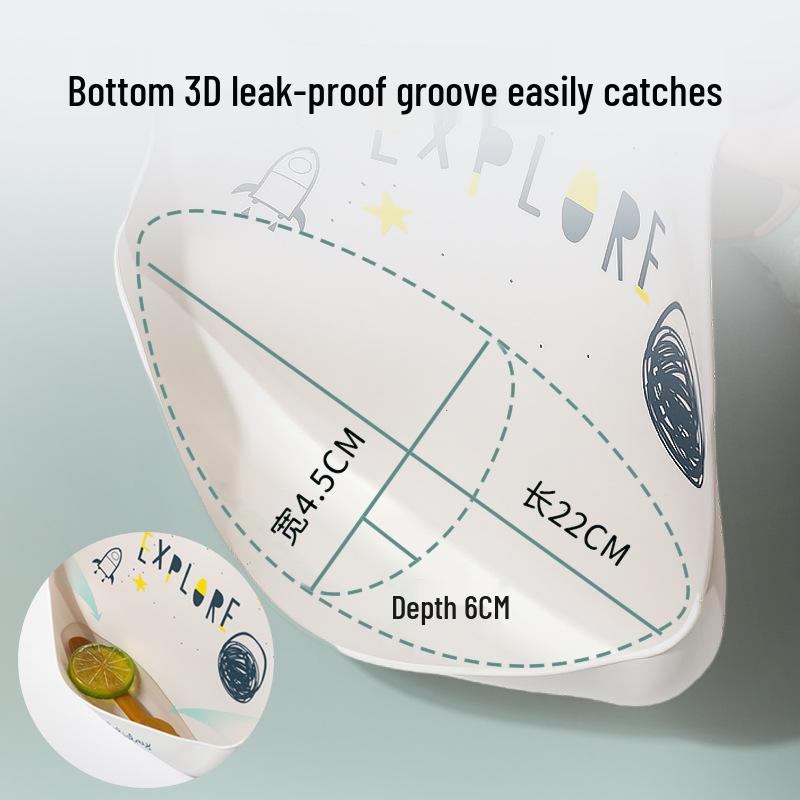 Водонепроницаемый силиконовый детский слюнявчик - Устойчивый к пятнам, Идеальный для детского сада и кормления