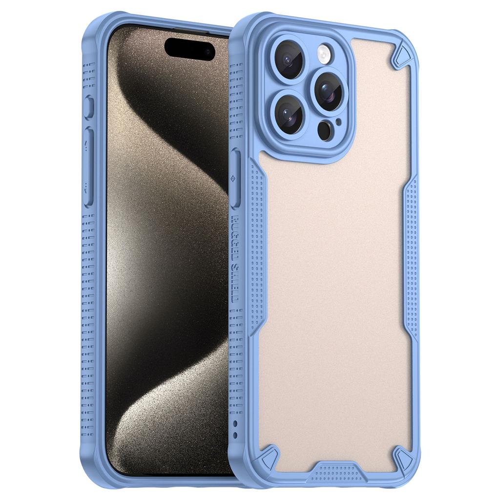 Серия Armor Чехол для iPhone 15 Pro PC+TPU Полупрозрачный Матовый Финиш Защитный Чехол для Телефона
