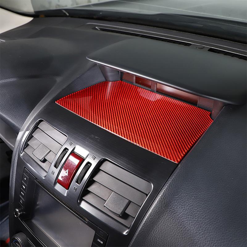 Для Subaru Forester 2013-18 мягкое углеродное волокно, центральная консоль, панель бака для хранения, противоскользящая крышка, накладка, наклейка на автомобиль