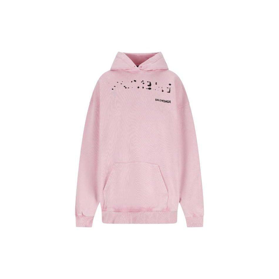 Balenciaga Худи средней посадки 'Выцветший розовый/Черный' 578135TOVO63204