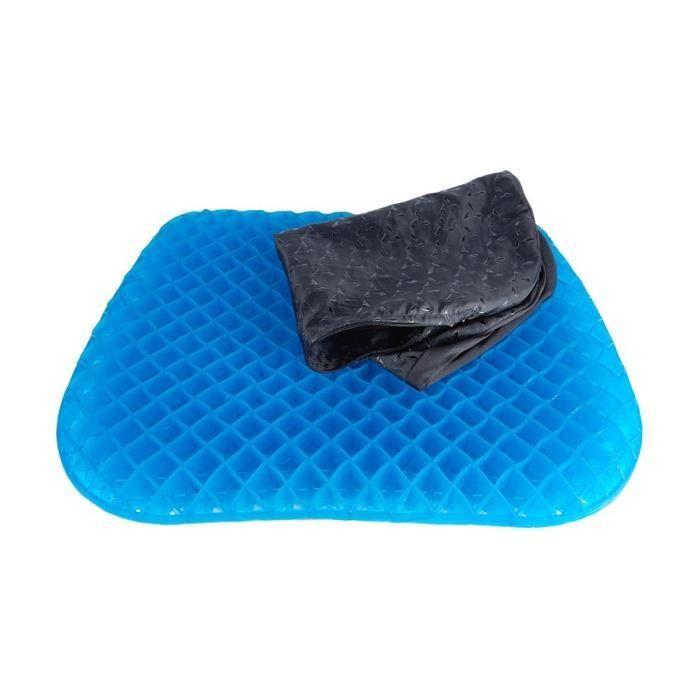 Подушка для сиденья - COMFORT GEL - Синяя - Съемный чехол - Прямоугольная - Для дома