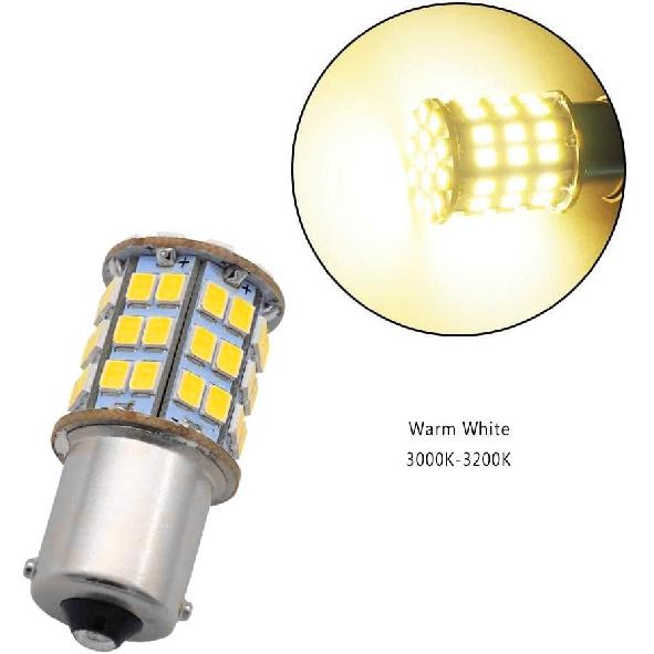 GRV Ba15s 1156 1141 LED Bulb 4W 56-2835SMD Super Bright AC/DC12V-24V 40W Halogen Replacement for RV Trailer Camper Motorhome Interior Lights Warm