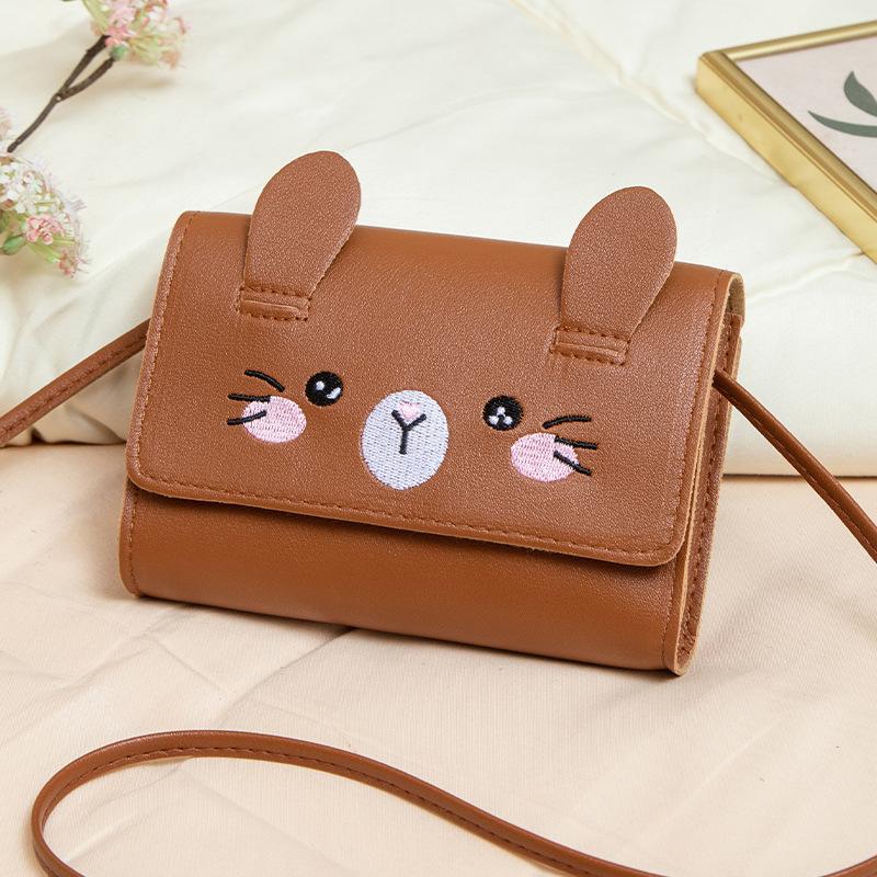 Fashion Cute Oblique Span Bag Mall Bag New Embroidered Cat Change Bag Gift Small Bag