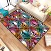 Vintage Ornamental Skulls Rose Pattern Carpet for Living Room Rugs Camping Stranger Things Picnic Mat Anti-Slip E-sports Rug