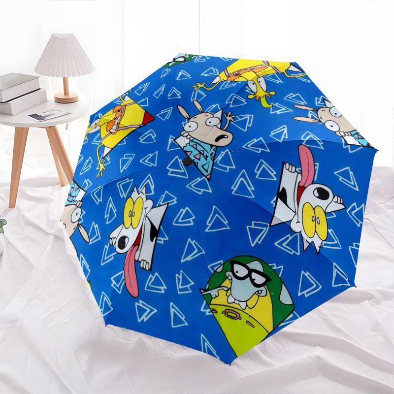 Rockopattern, automatic folding umbrella, portable and foldable design, 8 ribs, a Christmas or birthday gift.