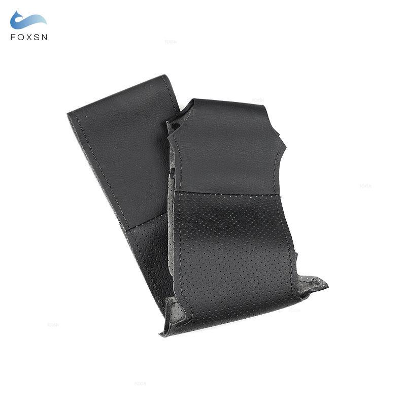 Для Toyota Camry Corolla RAV4 Avalon Crown 19-22, сшитый вручную автомобильный руль, черный кожаный чехол, отделка салона