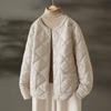 Quilted Line Small Fragrance Cotton Coat for Women's Lightweight and Versatile Intellectual Temperament Thin Cotton Coat