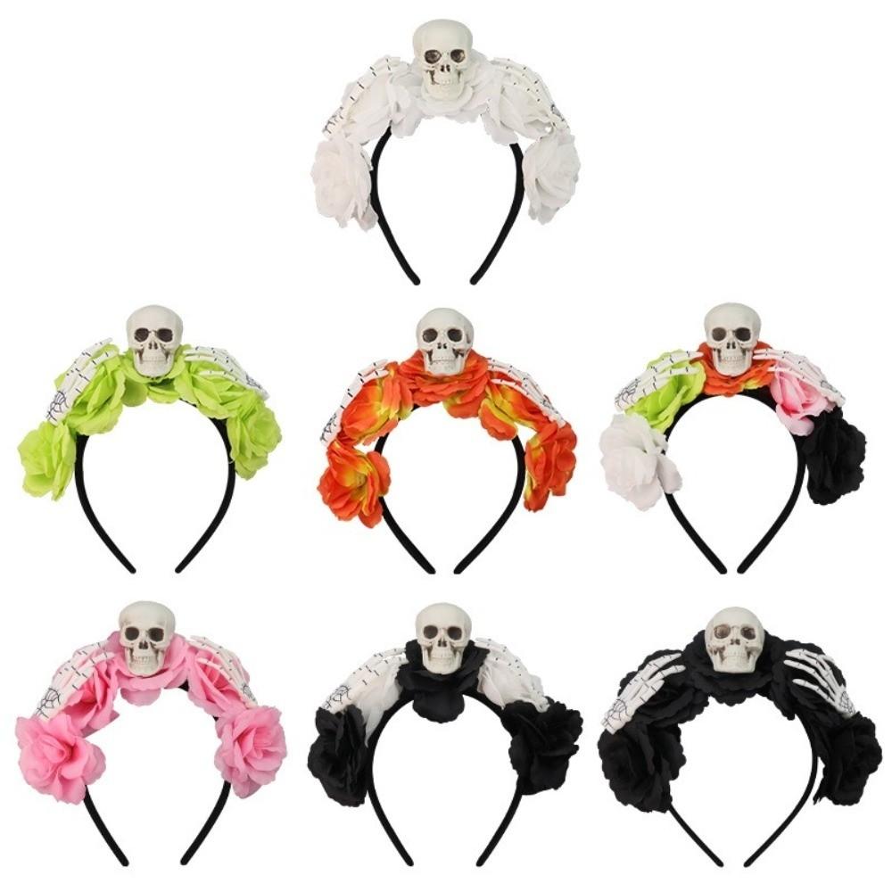 Halloween Decor Halloween Hair Hoop Simulation Flower Gothic Flower Hairband  Girls/Children