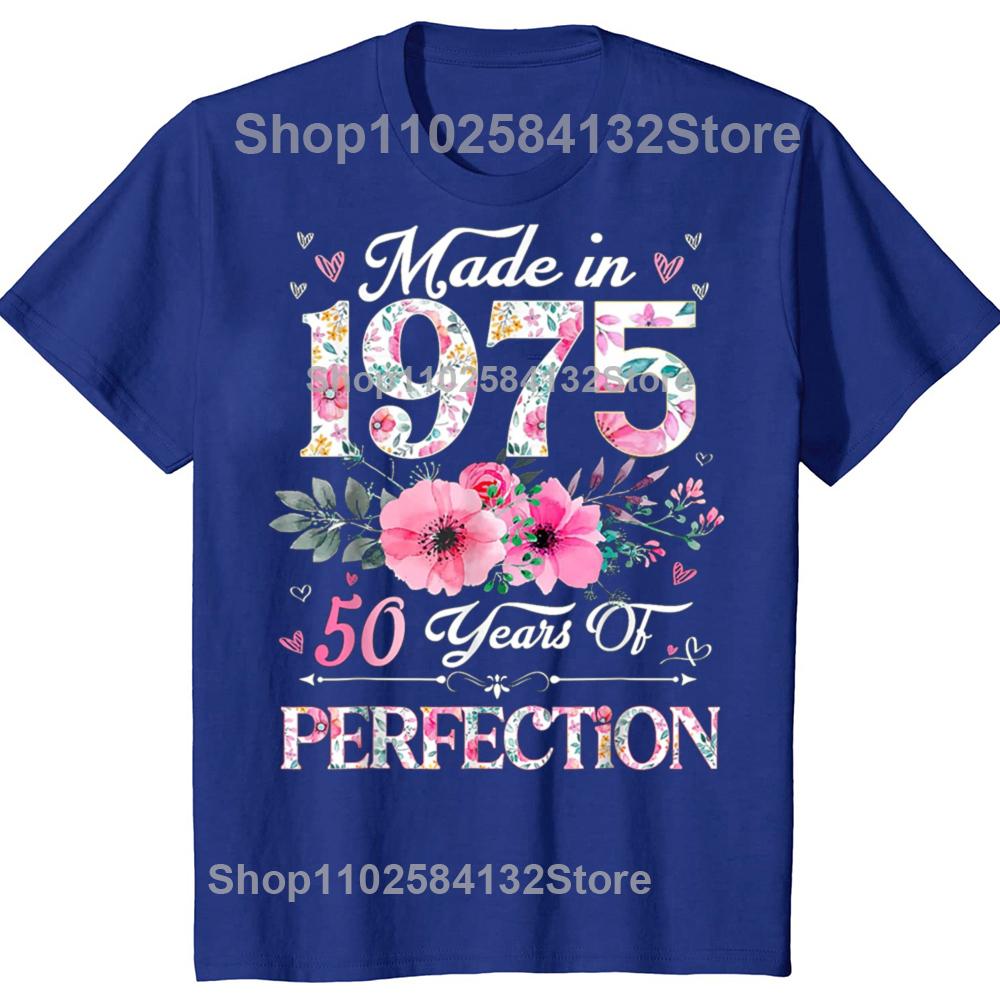 Подарок на 50-летие 50 лет Винтажная 1975 года Ограниченный выпуск Мужская футболка Новая Хлопок Короткий рукав Смешные Футболки для Отца Папы