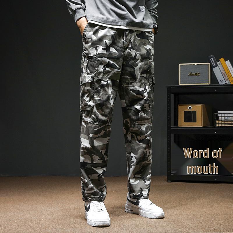 Мужские износостойкие рабочие брюки с несколькими карманами | Комбинезон для защиты труда свободного кроя