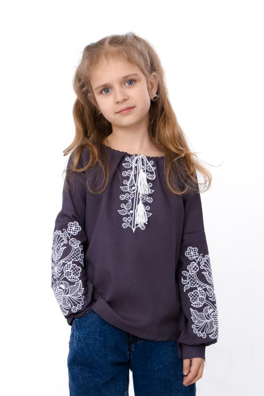 Girls' Long Sleeve Embroidered Blouse - Traditional Ukrainian Vyshyvanka Any season 6480-070-22 HC