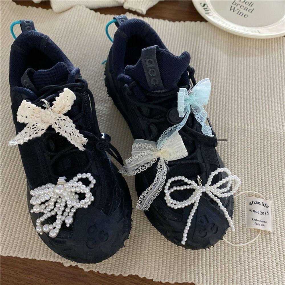 Вязаные банты для шнурков, пряжка, бант, шнурок, пряжка для обуви, кроссовки, аксессуары для обуви, сумка, кулон