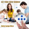 Large Dice Stress Ball, 3.1 Inches Foam Dice Squishies Toys For Kids Board Game, to Get Your Lucky Numbers - Mishan