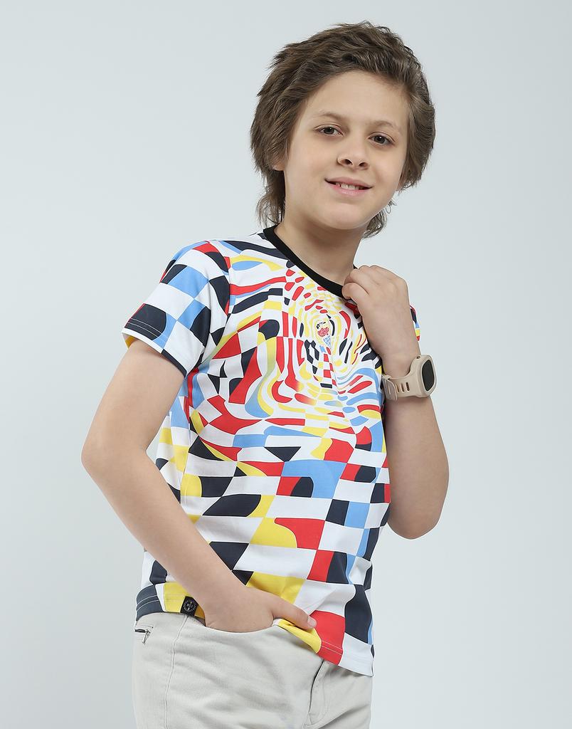 MONTE CARLO Мужская футболка стандартного кроя с принтом и рукавом до локтя