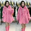 Autumn and Winter Light Imitation Fox Hair Cotton Clothes Fashion Imitation Mink Velvet Hooded Fur Jacket Wool Cotton Clothes Women