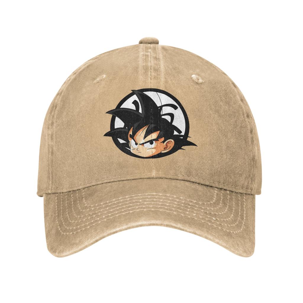 Dragon Ball Kanji Kid Goku Men Women Baseball Cap Distressed Cotton Caps Hat Outdoor Workouts Unstructured Soft Snapback Hat
