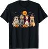 Funny Ghost Dog Costume Puppy Halloween Spooky Women T-Shirt