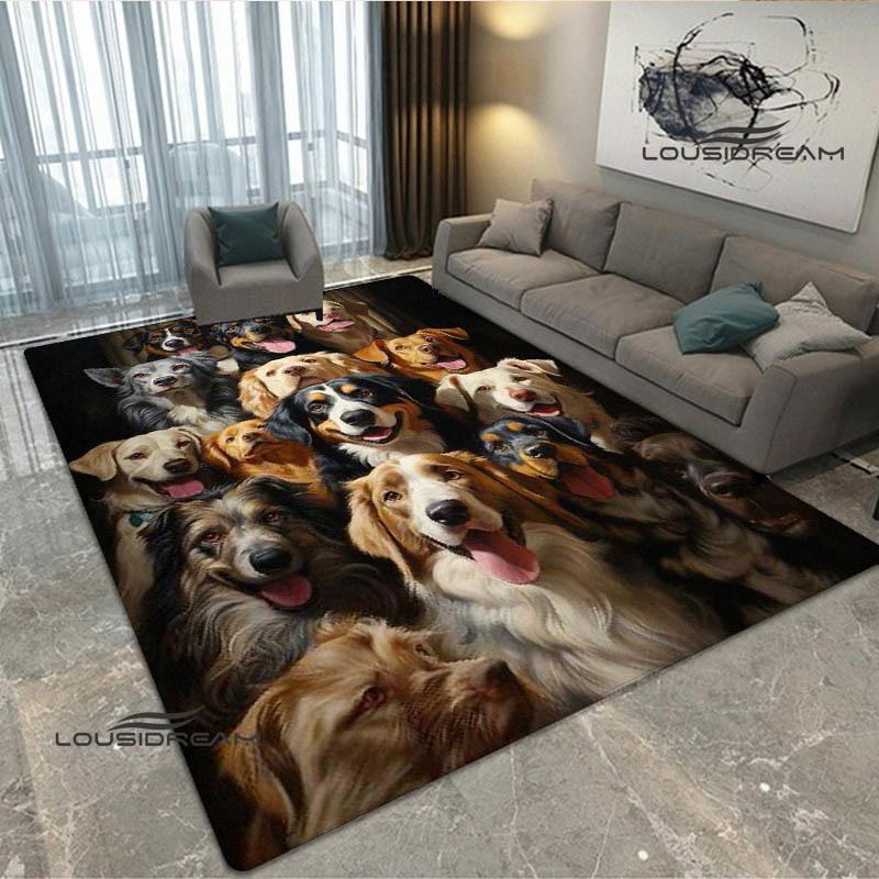 3D Cute dog printed carpet kitchen mats Non -slip carpet outdoor carpets area rug bedroom decor pink room decor birthday gift