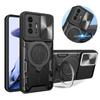 For Xiaomi Mi 11T Mi 11T Pro Case Armor Shockproof Slide Lens Cases For Mi11T Mi 11T Pro Magnetic Car Ring Holder Stand Cover
