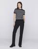 GIORDANO Striped Short Sleeve Knit Sweater (12Gg) 356510 [2Color]