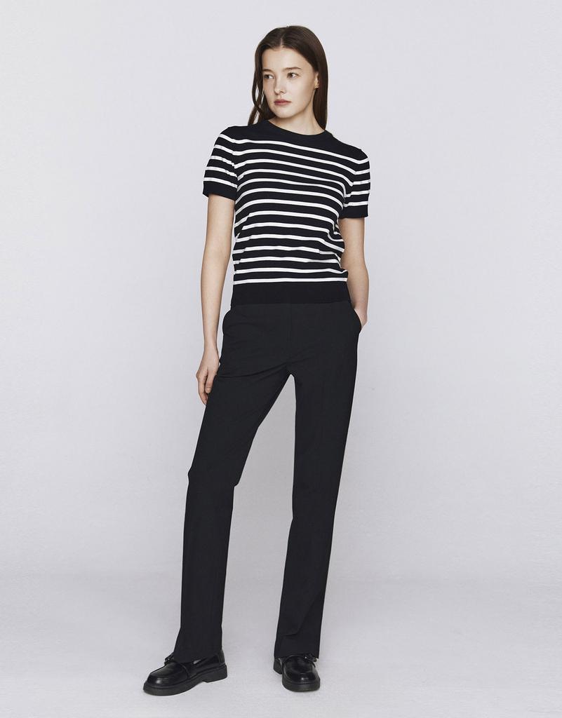 GIORDANO Striped Short Sleeve Knit Sweater (12Gg) 356510 [2Color]
