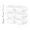 Соответствует санитарному законодательству x Герметичный контейнер для замороженного риса, набор из 3 усиленных контейнеров для замороженного риса с бисфенолом А, размер коробки для ланча в морозильной камере для риса [Еда