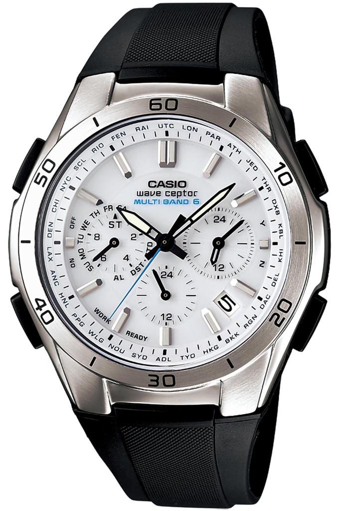 CASIO WAVE CEPTOR Белые WVQ-M410-7AJF Мужские часы с радиоконтролем и питанием от солнечной батареи,