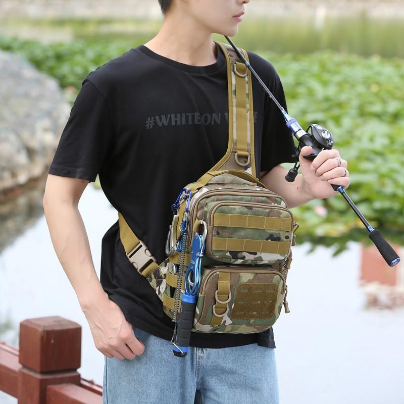 Tool Bags Oxford Cloth Crossbody Sling Chest Bag Multi-pocket Utility Tool Organizer Pouch Outdoor Hiking Cycling Travel