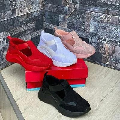 2024 Весна Осень Новые Повседневные Туфли На Плоской Подошве Большого Размера Круглые Низкие Однотонные Туфли На Танкетке Для Женщин Платформа Теннис Feninino43