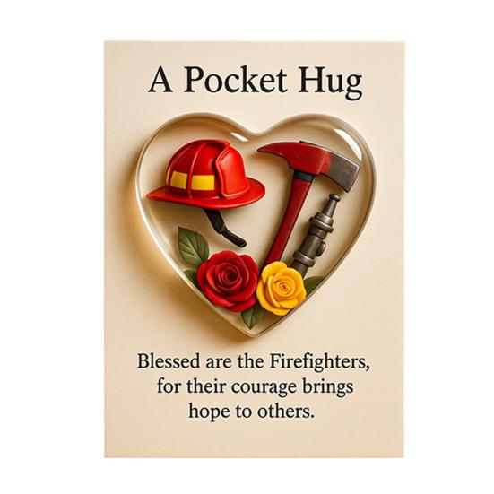 Карманное объятие Сердце с открытками Маленькое Сердечко Карманный токен объятия Подарок-благодарность для Пожарных Медсестер Учителей